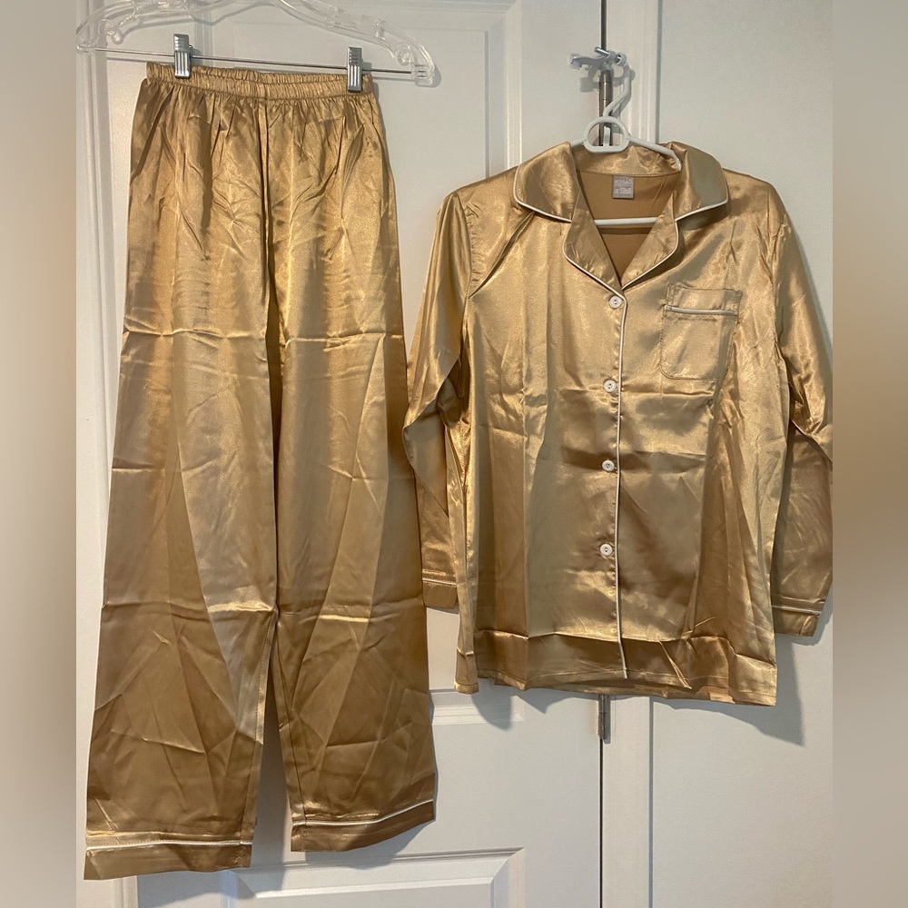 Golden light and silky PJ SET ( pants)